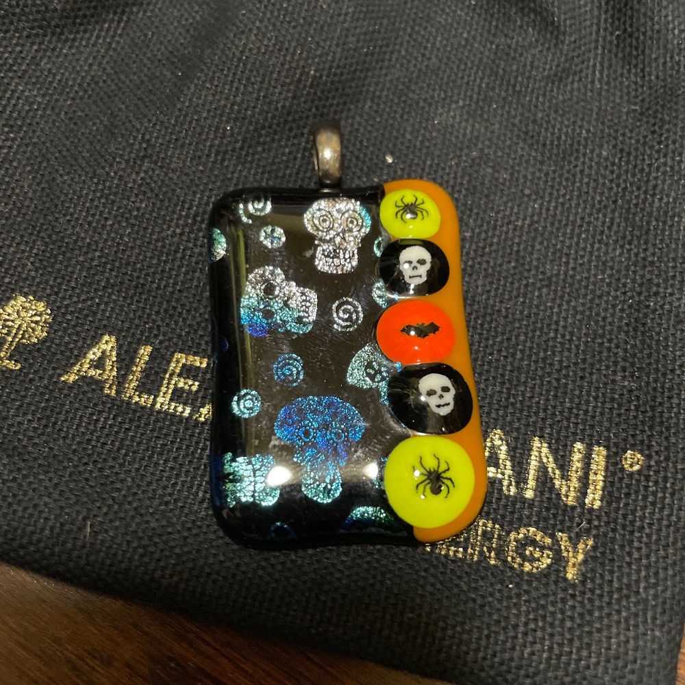 Handmade pendant for necklace for Halloween